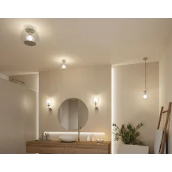 Katto-/seinävalaisin Paulmann Ruya IP44 E14 max. 20W himmennettävä, lasi/kromi