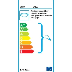 Katto-/seinävalaisin ulos Eglo Alamonte musta 94832