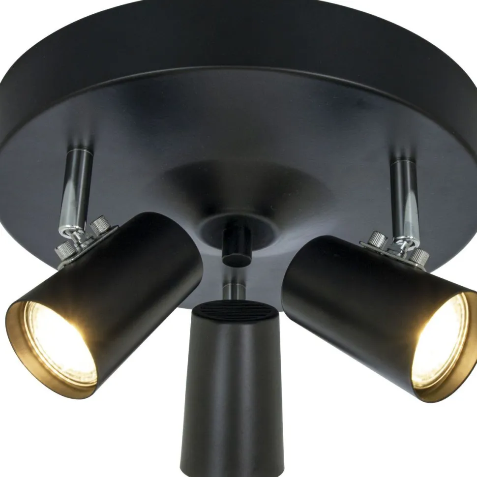 Kattospotti Aneta Lighting Pilot, 3-osainen, musta