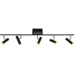 Kattospotti Aneta Lighting Artic 5-osainen suora musta/teräs