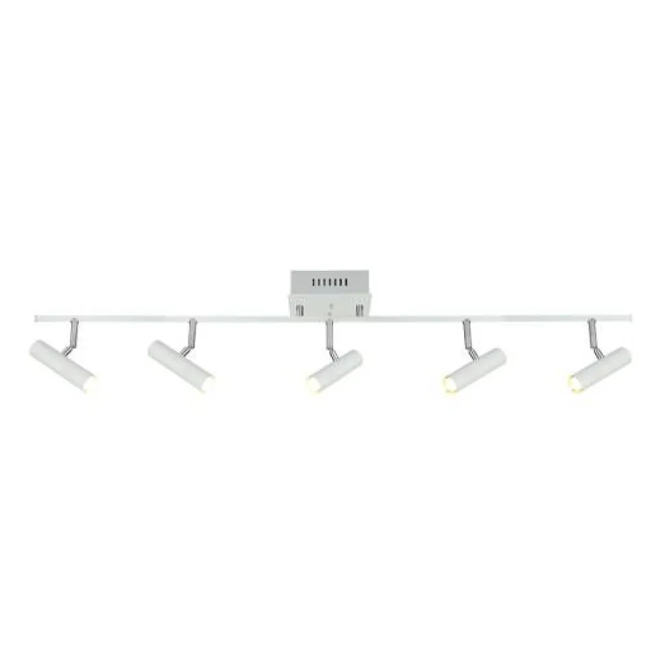 Kattospotti Aneta Lighting Artic 5-osainen suora valkoinen/kromi
