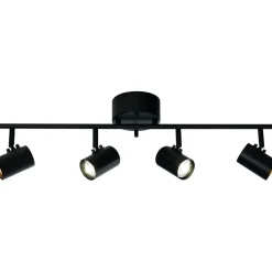 Kattospotti Aneta Lighting Hugin 4-osainen, suora, musta