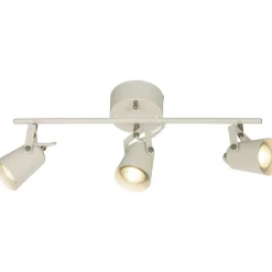 Kattospotti Aneta Lighting Metz suora, 3-osainen, valkoinen