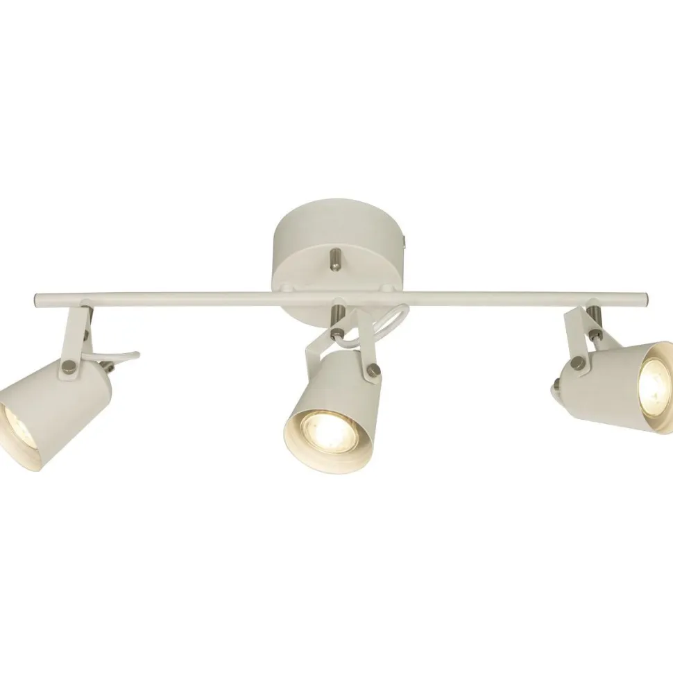 Kattospotti Aneta Lighting Metz suora, 3-osainen, valkoinen