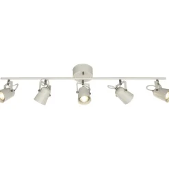Kattospotti Aneta Lighting Metz suora, 5-osainen, valkoinen