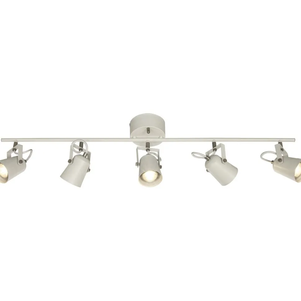 Kattospotti Aneta Lighting Metz suora, 5-osainen, valkoinen