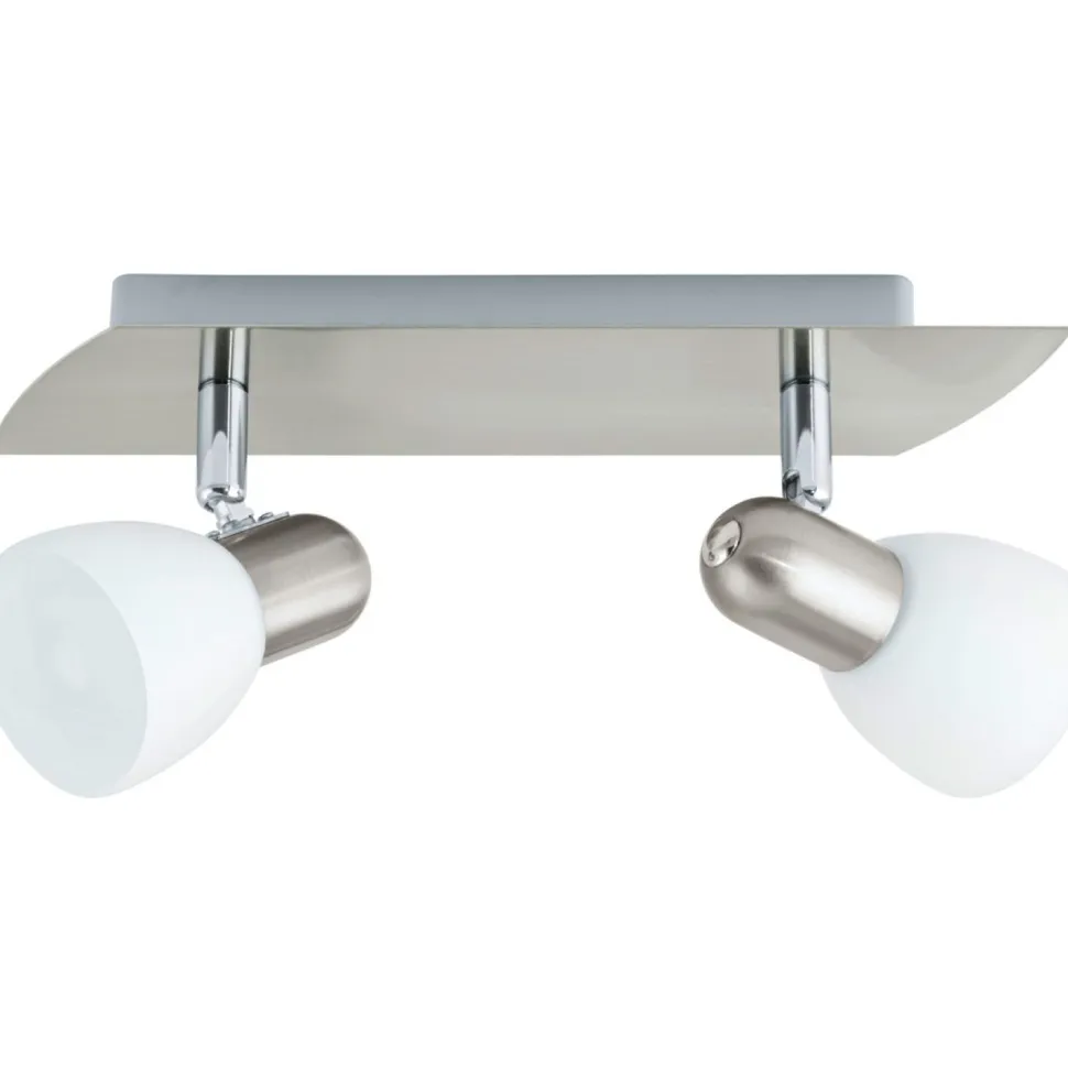 Kattospotti Enea 300x70 mm 2-osainen valkoinen/harjattu teräs