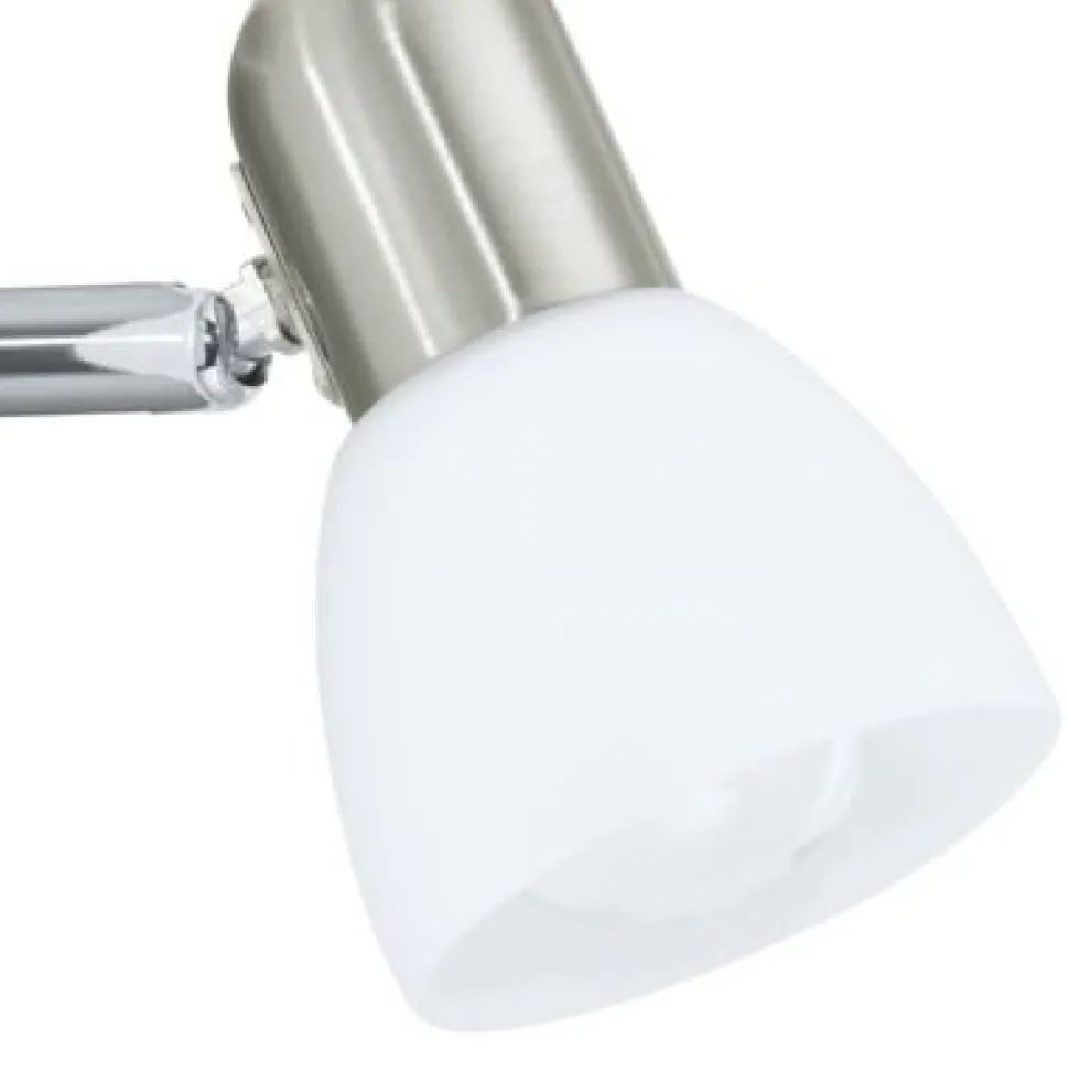Kattospotti Enea 300x70 mm 2-osainen valkoinen/harjattu teräs