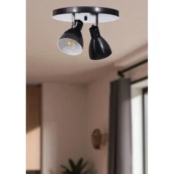 Kattospotti Linento Lighting Otis 2-osainen musta