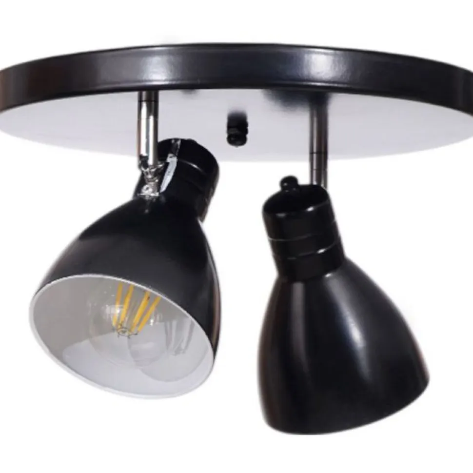 Kattospotti Linento Lighting Otis 2-osainen musta