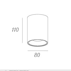 Kattospotti Lucide Bentoo Ø80mm 5W himmennettävä valkoinen