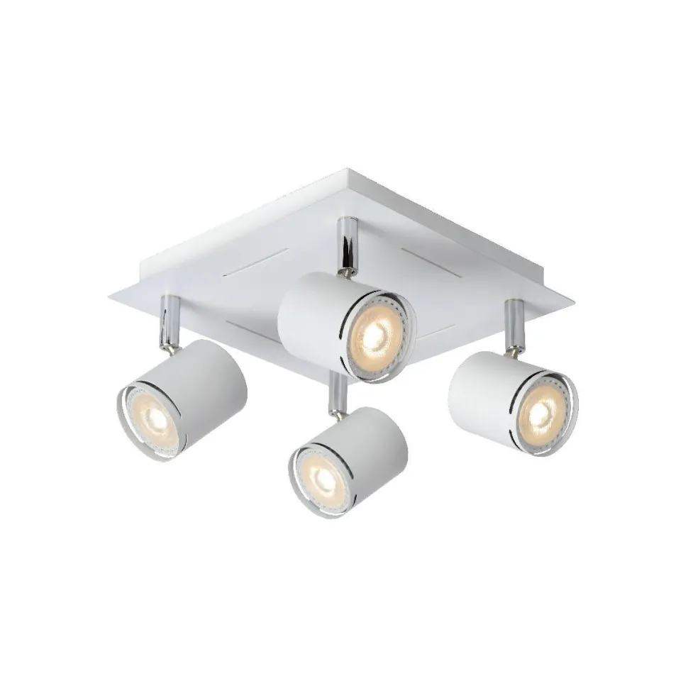 Kattospotti Lucide Rilou 260x260mm 4x5W himmennettävä valkoinen
