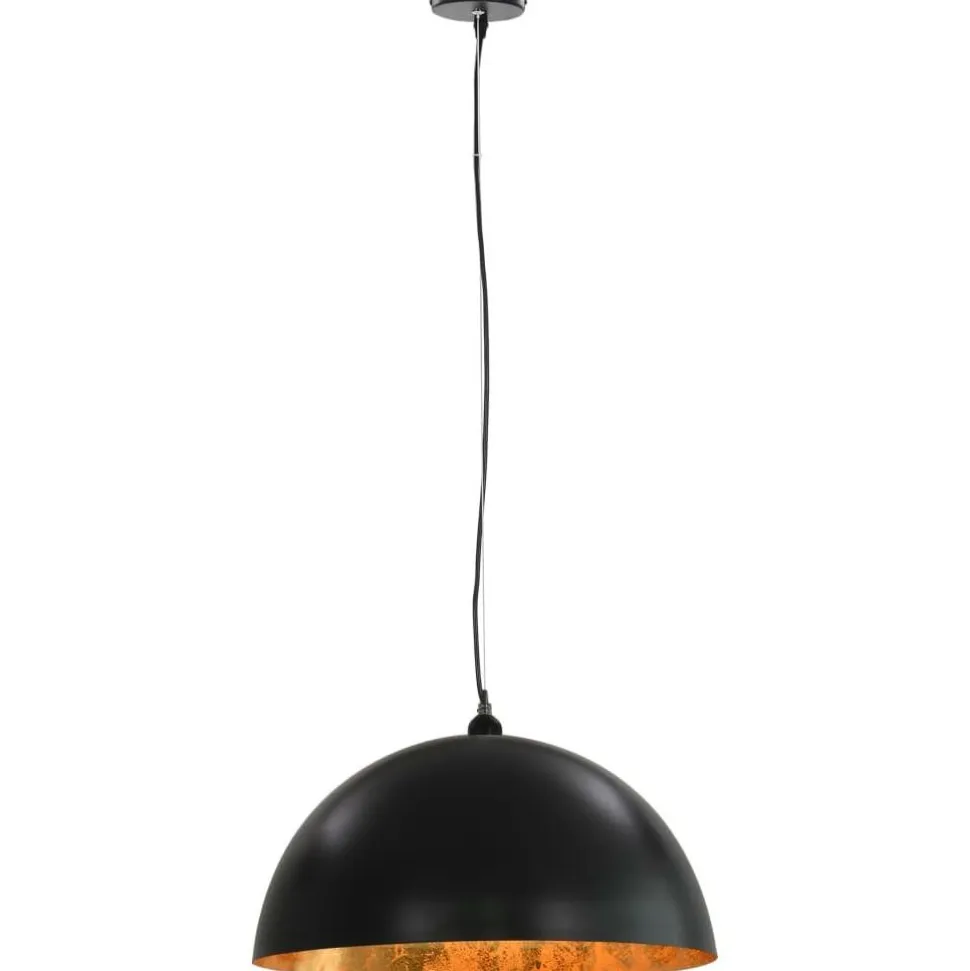 Kattovalaisimet 2kpl musta & kulta puolipallomainen 50cm e27