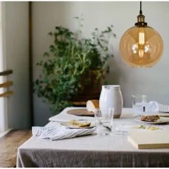 Kattovalaisin Aneta Lighting Beatrice ø 25 cm antikkimessinki/meripihka