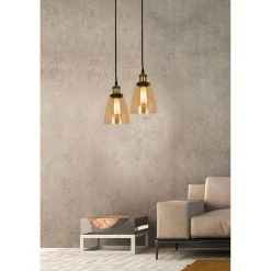 Kattovalaisin Aneta Lighting Becky ø 14 cm antikkimessinki/meripihka