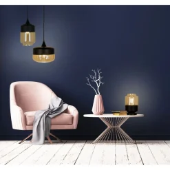 Kattovalaisin Aneta Lighting Mitte ø 18 cm musta/meripihka