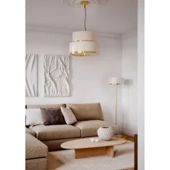 Kattovalaisin By Rydéns Marcel Ø50cm E27 messinki/valkoinen
