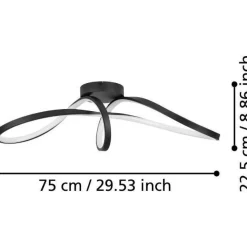 Kattovalaisin Eglo Calarossa-z LED RGB CCT musta/valkoinen