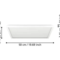 Kattovalaisin Eglo Rovito LED CCT 39x39cm IP44 valkoinen