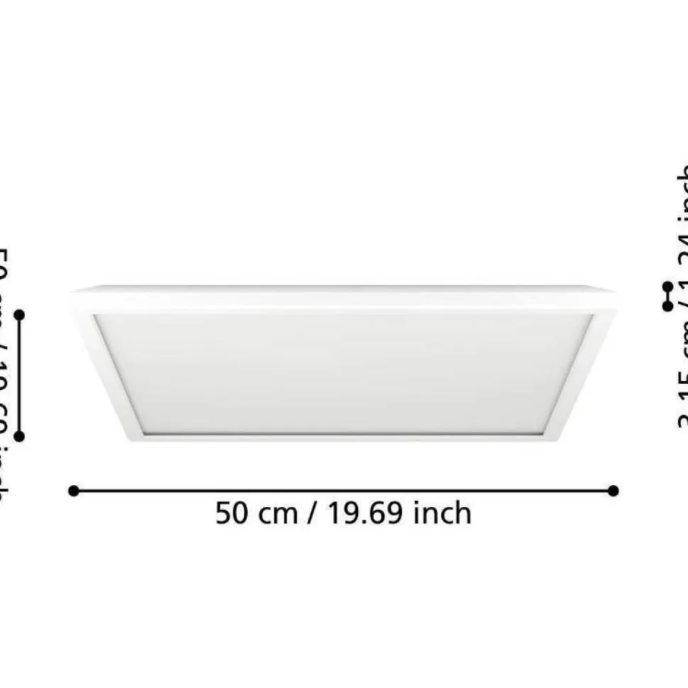 Kattovalaisin Eglo Rovito LED CCT 39x39cm IP44 valkoinen