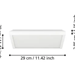 Kattovalaisin Eglo Rovito LED CCT 39x39cm IP44 valkoinen
