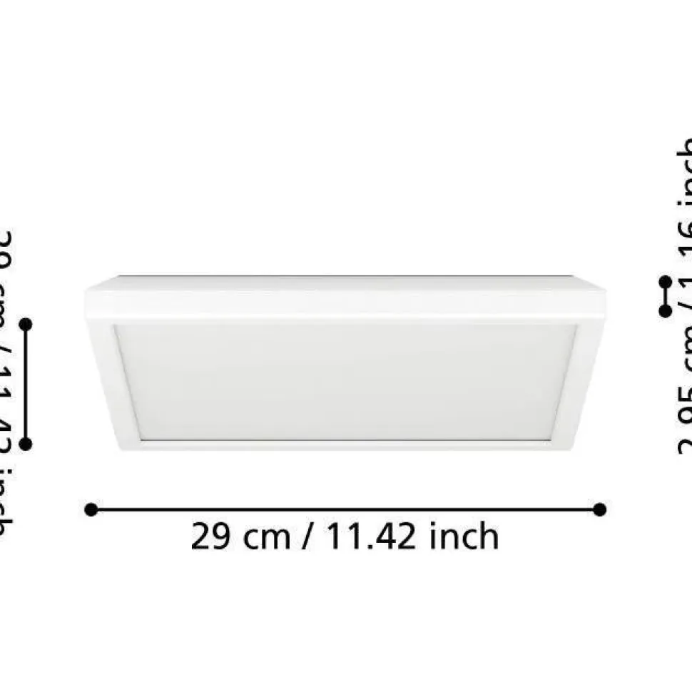 Kattovalaisin Eglo Rovito LED CCT 39x39cm IP44 valkoinen