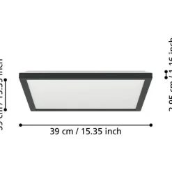 Kattovalaisin Eglo Rovito LED CCT 39x39cm IP44 valkoinen