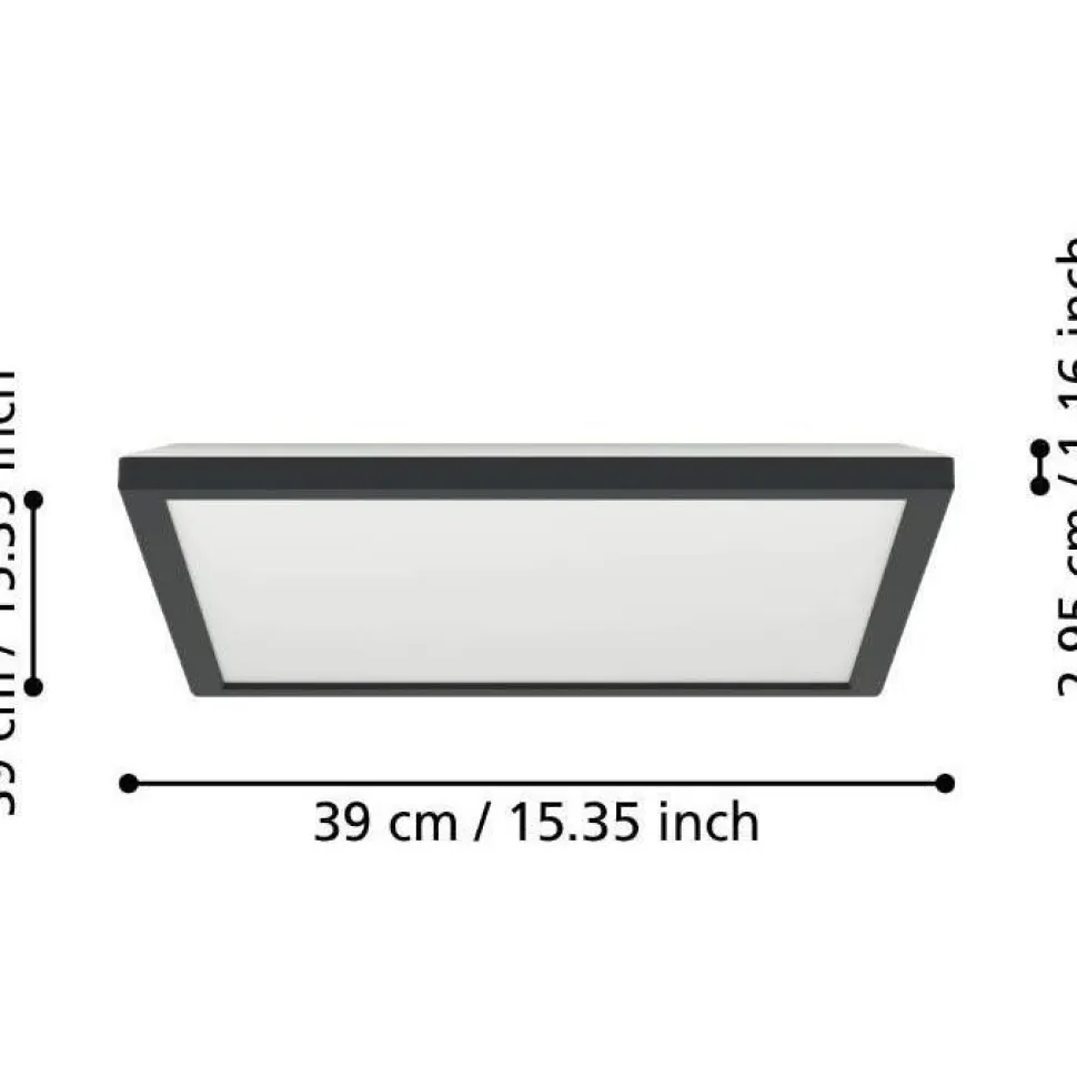 Kattovalaisin Eglo Rovito LED CCT 39x39cm IP44 valkoinen
