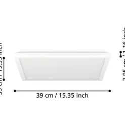 Kattovalaisin Eglo Rovito LED CCT 39x39cm IP44 valkoinen