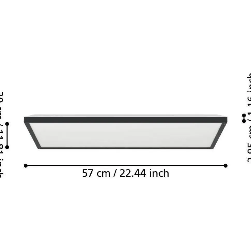Kattovalaisin Eglo Rovito LED CCT 39x39cm IP44 valkoinen