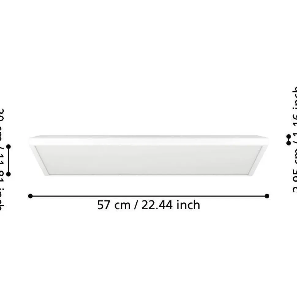 Kattovalaisin Eglo Rovito LED CCT 39x39cm IP44 valkoinen