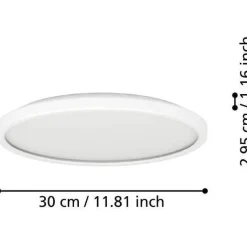 Kattovalaisin Eglo Rovito LED CCT Ø30cm IP44 valkoinen