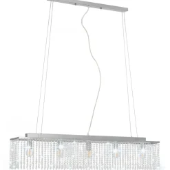 Kattovalaisin kristallihelmillä hopea 104 cm e14