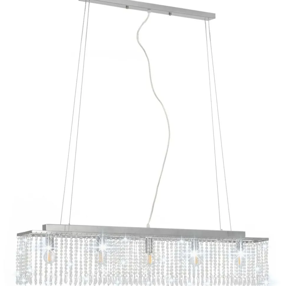 Kattovalaisin kristallihelmillä hopea 104 cm e14
