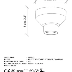 Kattovalaisin Linento Lighting Spot, E27, valkoinen