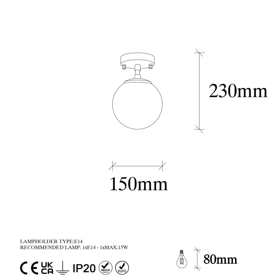 Kattovalaisin Linento Lighting Atmaca 15, messinki