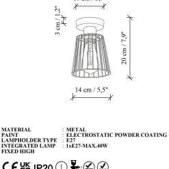 Kattovalaisin Linento Lighting Kemtel musta