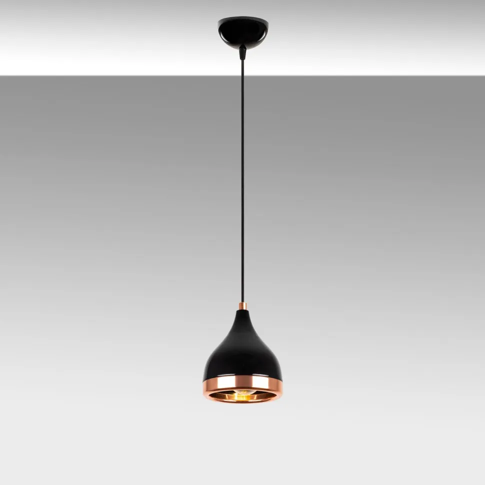 Kattovalaisin Linento Lighting Yildo, musta/kupari