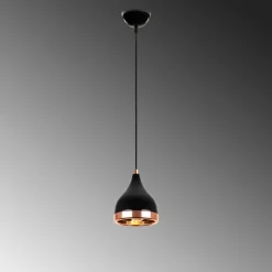 Kattovalaisin Linento Lighting Yildo, musta/kupari