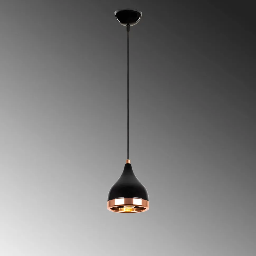 Kattovalaisin Linento Lighting Yildo, musta/kupari