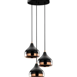 Kattovalaisin Linento Lighting Mint 3-osainen Ø37 cm musta/kupari