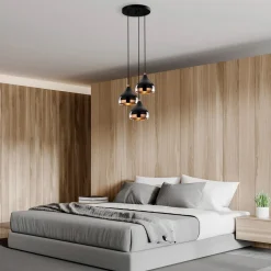 Kattovalaisin Linento Lighting Mint 3-osainen Ø37 cm musta/kupari