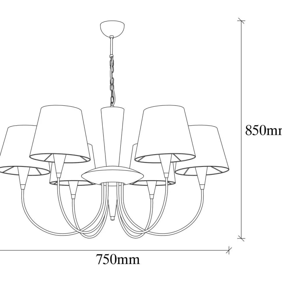 Kattovalaisin Linento Lighting Pardo 6-osainen kulta