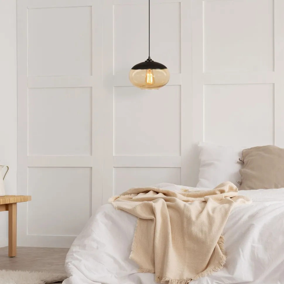 Kattovalaisin Linento Lighting Camini musta/keltainen