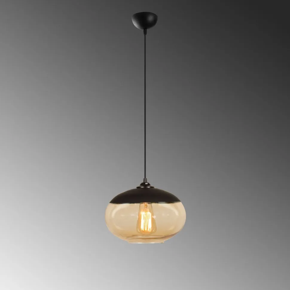 Kattovalaisin Linento Lighting Camini musta/keltainen