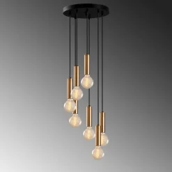 Kattovalaisin Linento Lighting Tempo 7-osainen messinki/musta