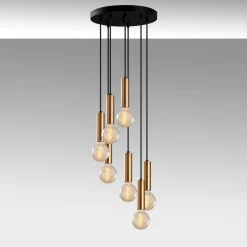 Kattovalaisin Linento Lighting Tempo 7-osainen messinki/musta