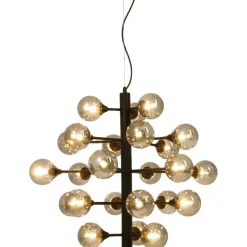 Kattovalaisin Aneta Lighting Cosmos Ø68,5cm 24-osainen musta