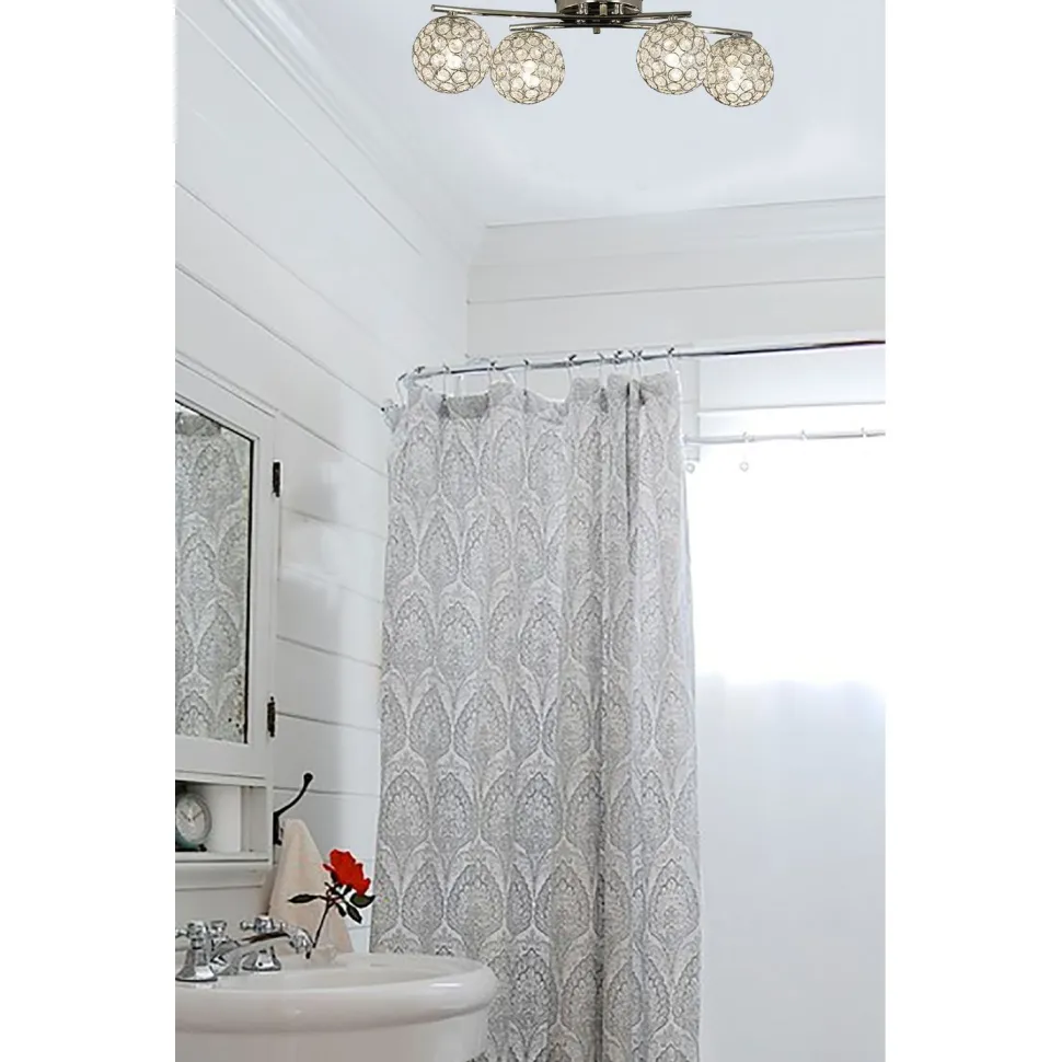 Kattovalaisin Aneta Lighting Julietta 4-osainen IP44 kromi/kirkas