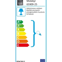 Kattovalaisin Aneta Lighting Molekyl mattamessinki/valkoinen